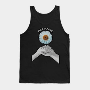 Design of hands holding together with flowers on top Tank Top